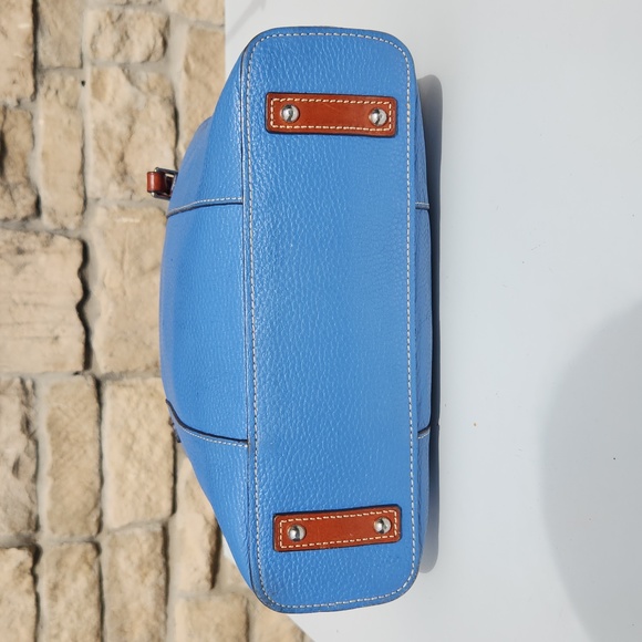 Dooney & Bourke Blue Pebbled Leather Shoulder Bag - Picture 7 of 17